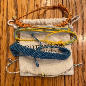 Puravida bracelets, set of 4